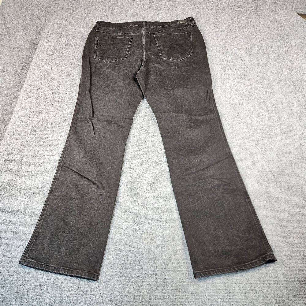 Seven7 Bombshell High Rise Bootcut Jeans Black Denim Size 16 Stretch Flare - Picture 2 of 11